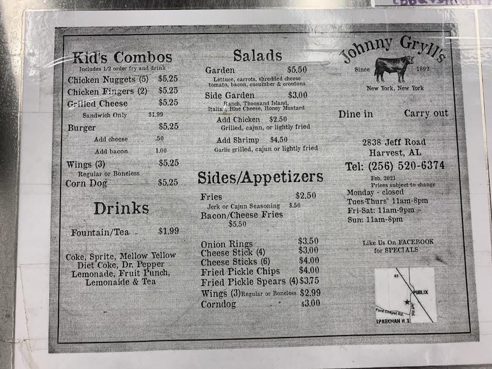 Johnny Gryll's - Harvest Menu image 1